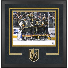 Autographed Vegas Golden Knights Fanatics Authentic Deluxe Framed 16 x 20 Team Celebration Photograph with Multiple Signatures - Limited Edition of 20