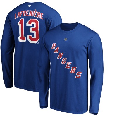Футболка с длинным рукавом Alexis Lafrenière New York Rangers Authentic Stack - Blue
