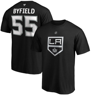 Футболка Quinton Byfield Los Angeles Kings Authentic Stack - Black - оригинальные футболки Лос-Анджелес Кингз