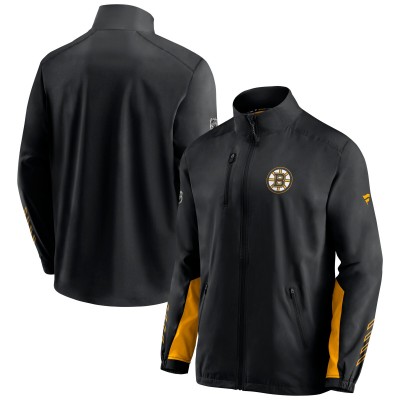 Boston Bruins Fanatics Branded Authentic Pro Locker Room Rinkside Full-Zip Jacket - Black - оригинальная атрибутика Бостон Брюинз