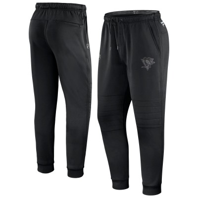 Pittsburgh Penguins Authentic Pro Travel and Training Sweatpants - Black