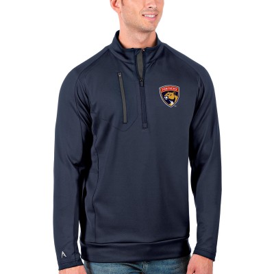 Florida Panthers Antigua Generation Quarter-Zip Pullover Jacket - Navy/Charcoal - оригинальная атрибутика Флорида Пантерз