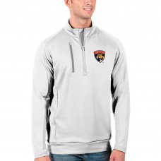 Florida Panthers Antigua Generation Quarter-Zip Pullover Jacket - White/Silver
