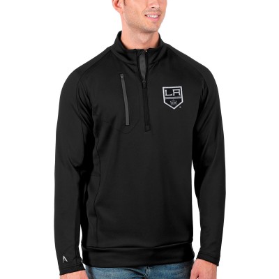 Los Angeles Kings Antigua Generation Quarter-Zip Pullover Jacket - Black/Charcoal - оригинальная атрибутика Лос-Анджелес Кингз