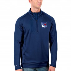 New York Rangers Antigua Generation Quarter-Zip Pullover Jacket - Royal