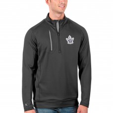 Toronto Maple Leafs Antigua Generation Quarter-Zip Pullover Jacket - Charcoal/Silver