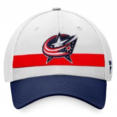Бейсболка Columbus Blue Jackets 2021 NHL Draft Authentic Pro On Stage - White/Navy