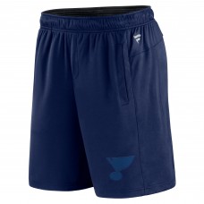 St. Louis Blues Authentic Pro Travel and Training Shorts - Navy