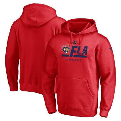 Florida Panthers Authentic Pro Secondary Logo Pullover Hoodie - Red