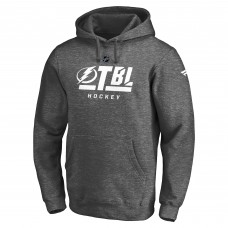 Tampa Bay Lightning Authentic Pro Secondary Logo Pullover Hoodie - Heathered Charcoal