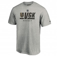 Vegas Golden Knights Authentic Pro Core Secondary Logo T-Shirt - Heathered Gray