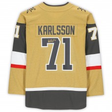 Игровая джерси Autographed Vegas Golden Knights William Karlsson Fanatics Authentic Gold Alternate Fanatics Breakaway
