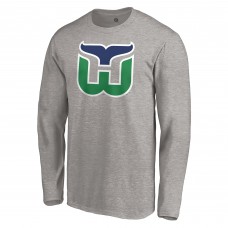 Футболка с длинным рукавом Carolina Hurricanes Heather Gray Special Edition Primary Logo