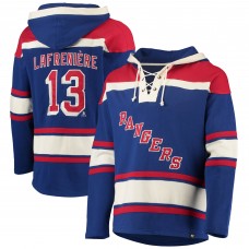 Alexis Lafreniere New York Rangers 47 Player Name & Number Lacer Pullover Hoodie - Blue