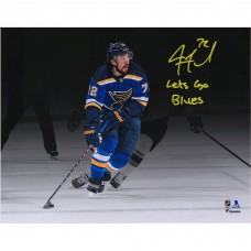 Autographed St. Louis Blues Justin Faulk Fanatics Authentic 11 x 14 Spotlight Photograph with Lets Go Blues Inscription - Limited Edition of 20