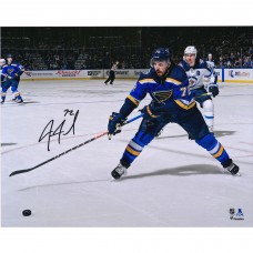 Autographed St. Louis Blues Justin Faulk Fanatics Authentic 16 x 20 Blue Jersey Skating Photograph