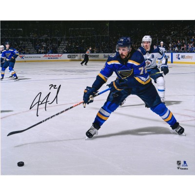 Autographed St. Louis Blues Justin Faulk Fanatics Authentic 16 x 20 Blue Jersey Skating Photograph