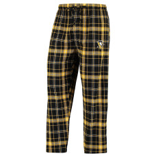 Штаны Pittsburgh Penguins Concepts Sport Black/Gold Ultimate Plaid Flannel