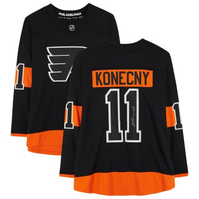 Джерси Autographed Philadelphia Flyers Travis Konecny Fanatics Authentic Black Alternate Fanatics Breakaway