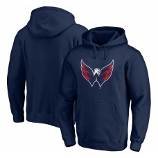 Washington Capitals Primary Team Logo Fleece Fitted Pullover Hoodie - Navy