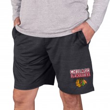 Chicago Blackhawks Concepts Sport Bullseye Knit Jam Shorts - Charcoal