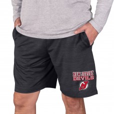 New Jersey Devils Concepts Sport Bullseye Knit Jam Shorts - Charcoal
