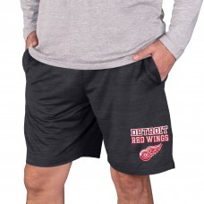 Detroit Red Wings Concepts Sport Bullseye Knit Jam Shorts - Charcoal