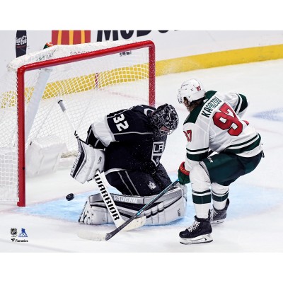 Unsigned Minnesota Wild Kirill Kaprizov Fanatics Authentic NHL Debut Overtime Game-Winning Goal Photograph