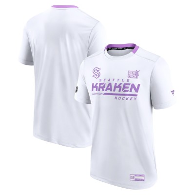 Футболка Seattle Kraken Fanatics 2021 Hockey Fights Cancer Performance - White/Purple