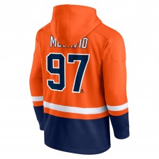 Толстовка с капюшоном Connor McDavid Edmonton Oilers - Orange/Navy