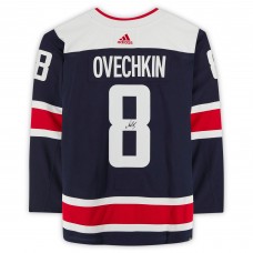 Игровая джерси Autographed Washington Capitals Alex Ovechkin Fanatics Authentic Navy Alternate Adidas Authentic
