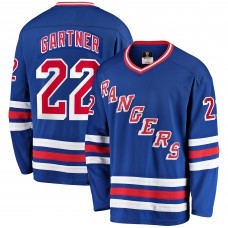 Mike Gartner New York Rangers Premier Breakaway Retired Player Jersey - Blue