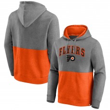 Philadelphia Flyers Block Party Classic Arch Signature Pullover Hoodie - Heathered Gray/Orange