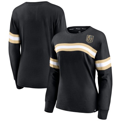 Футболка с длинным рукавом Vegas Golden Knights Womens Block Party Primary Logo Fashion - Black