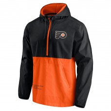 Philadelphia Flyers Thrill Seeker Anorak Half-Zip Jacket - Black/Orange