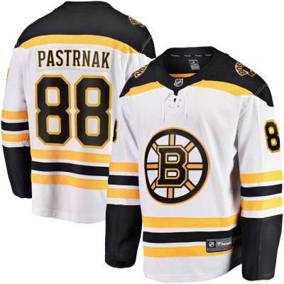 Игровая джерси Boston Bruins David Pastrnak Fanatics White Away Premier Breakaway Player