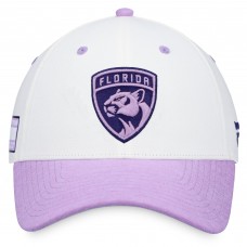 Бейсболка Florida Panthers Authentic Pro Hockey Fights Cancer - White/Purple