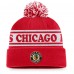 Шапка с помпоном Chicago Blackhawks Vintage Sport Resort Cuffed Knit - Red