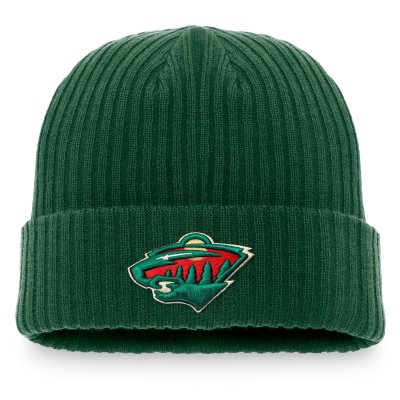 Шапка Minnesota Wild Fanatics Kelly Green Core Primary Logo Cuffed Knit