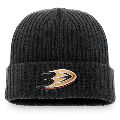 Шапка Anaheim Ducks Fanatics Branded Core Primary Logo - Black - оригинальные бейсболки/кепки/шапки Анахайм Дакс