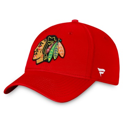 Бейсболка Chicago Blackhawks Fanatics Core Primary Logo - Red