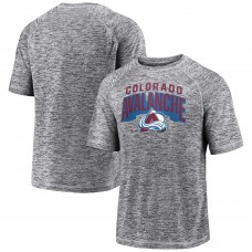 Mens Gray Colorado Avalanche Team Blow the Whistle Raglan T-Shirt