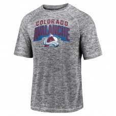 Mens Gray Colorado Avalanche Team Blow the Whistle Raglan T-Shirt