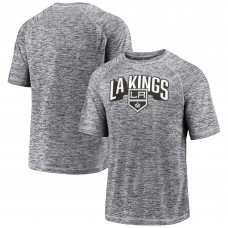 Mens Gray Los Angeles Kings Team Blow the Whistle Raglan T-Shirt