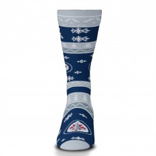 Winnipeg Jets For Bare Feet Holiday Pattern Crew Socks
