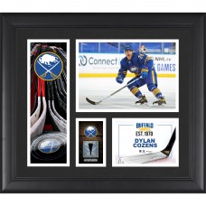 Dylan Cozens Buffalo Sabres Fanatics Authentic Framed 15 x 17 Player Collage with a Piece of Game-Used Puck