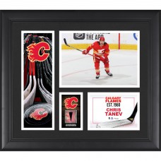 Christopher Tanev Calgary Flames Fanatics Authentic Framed 15 x 17 Player Collage with a Piece of Game-Used Puck