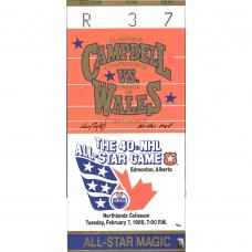 Autographed Los Angeles Kings Wayne Gretzky Framed 1989 All Star Game Mega Ticket with All-Star MVP Inscription - Limited Edition of 99 - Upper Deck