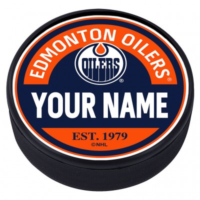 Edmonton Oilers Personalized Puck