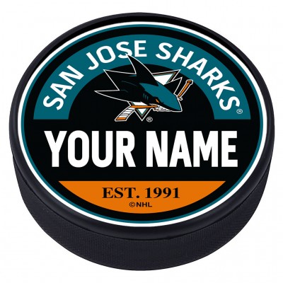 San Jose Sharks Personalized Puck